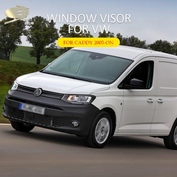 PMMA Car Window Rain Shades 2007 2008 Smoke For Vw Caddy 2005