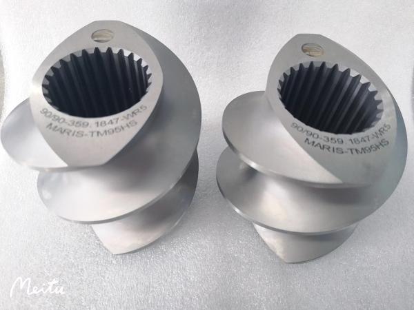 Diâmetro gêmeo 93mm dos elementos do parafuso da extrusora de parafuso de Maris 95 para o plástico da engenharia