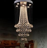 Crystal Chandelier de luxe et moderne de lumière d'escalier d'acier inoxydable
