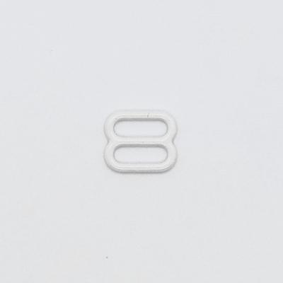 ajustador da correia do sutiã de 10mm no metal com branco revestido de nylon