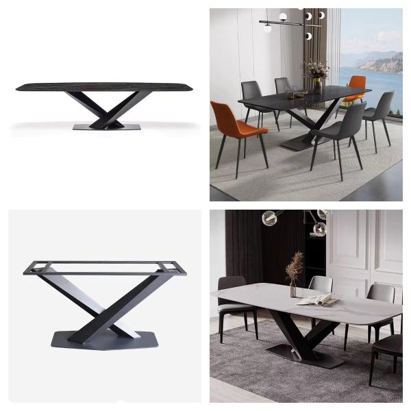 Luxury Modern Home Restaurant Dining Room Furniture Set 10 Person Ceramic Top Dining Outdoor Table