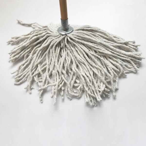 Cotton Mop Head Metal Socket Wooden handle Hotel, Home, Industrial Use