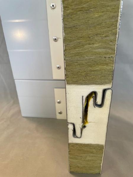 Painel de sanduíche curvado avaliado PIR Wall Panel Outdoor do fogo do Glasswool