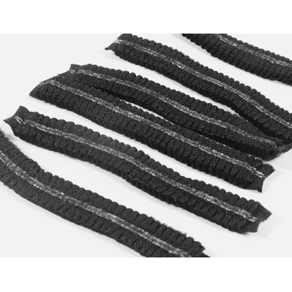 Black Disposable Non-woven Hat Catering Kitchen Food Hygiene Work Hair Net Dustproof Head Cover Mob Cap Strip Bouffant Cover PP