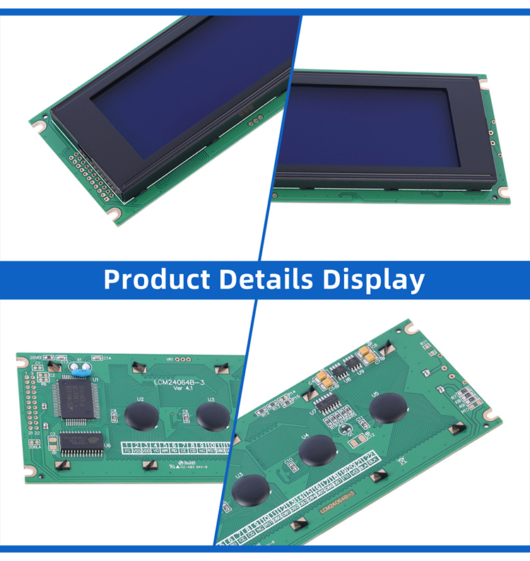 Blue Film LCM24064B-3 LCD Module Refueling Machine Equipment LCD Controller UC6963 Warranty For Three Years