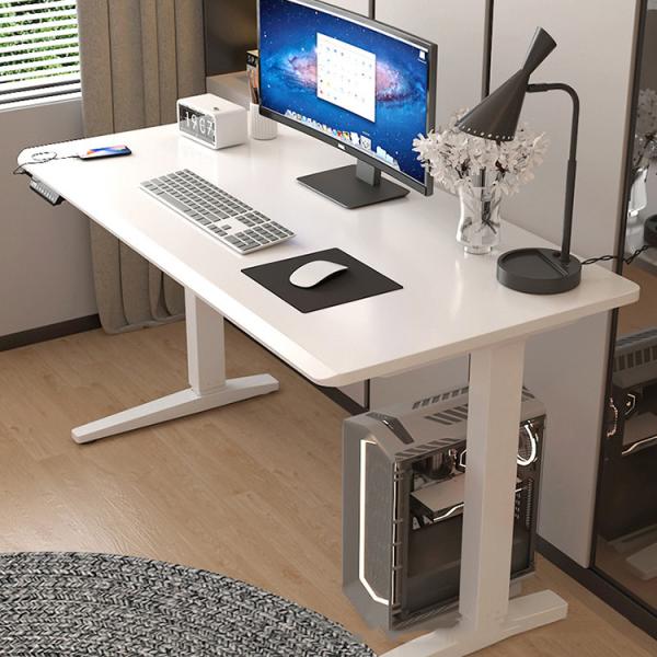 Height Adjustable Electric Table Legs for School Students and More in Brown Dual Tone