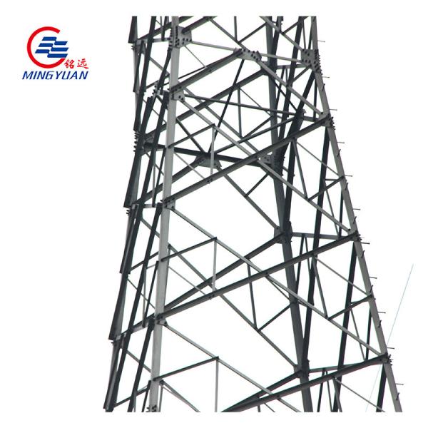 Distribution Galvanized 500kv Transmission Tower 100m Steel