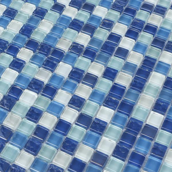 300x300mm bathroom glass stone mosaic tile,mosaic wall tiles,blue color