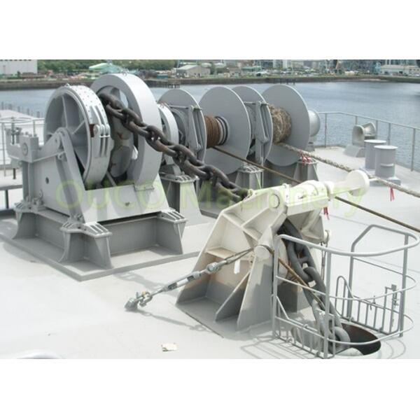 High Stability Marine Deck Winches , Fixed Type Hydraulic Anchor Winch