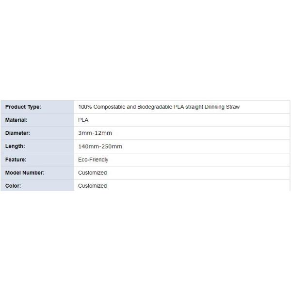 Eco friendly PLA corn starch base compostable straw,PLA 100% BIODEGRADABLE STRAWS DRINKING STRAWS,Disposable Plastic Com