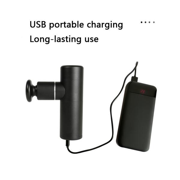 Портативный электрический массажный пистолет для фасции, релаксация мышц, зарядка через USB