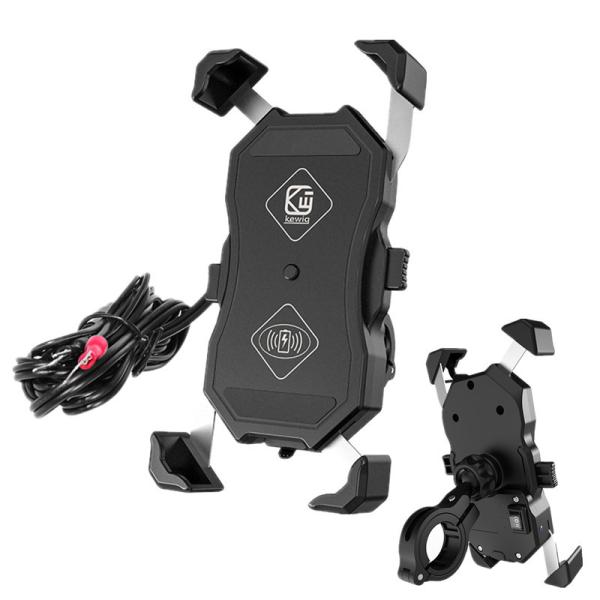 Motorcycle 360 rotation Qi 1.5A 15W Wireless Phone Charger