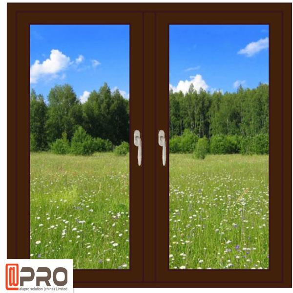 Água - as janelas de batente niveladas de alumínio da prova pulverizam janelas de batente modernas da espessura de revestimento 1.0-2.0mm