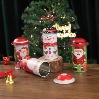 Boîte en fer blanc pour cadeau de Noël Boîtes en fer blanc personnalisées Boîtes en métal à ouverture facile avec anneau