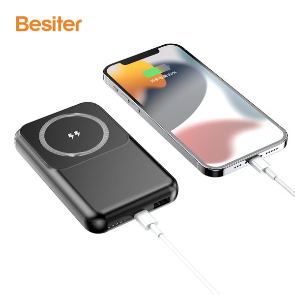 PD 20W Wireless Charging Power Bank Magnetic Charger 10000mah With Stand