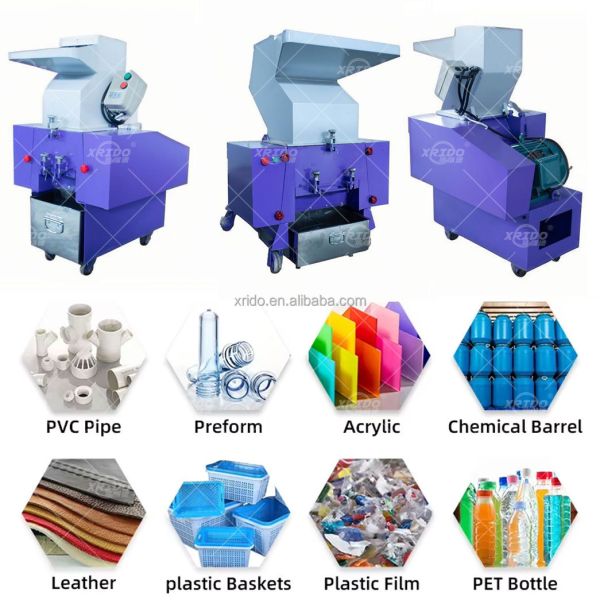 High Efficiency Plastic Shredder with 100-1300 kg/h Capacity and 220V/380V/415V/600V Voltage for Waste Plastic Recycling