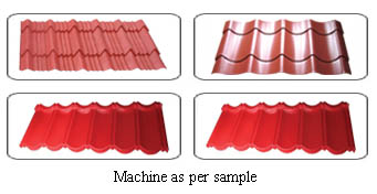 Galvanized Coil Tile Roll Forming Machine For Metal Roof Tile , Steel Roofing Sheet