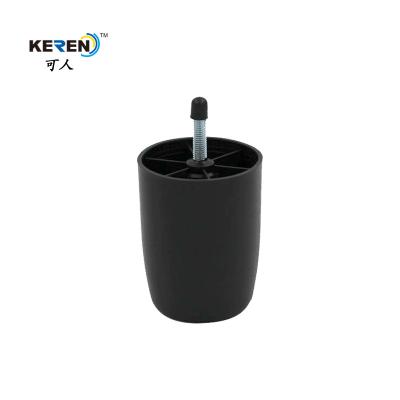 KR-P0114 4 Inch Pp Plastic Furniture Legs Replacement , Round Screw Plastic Couch Feet