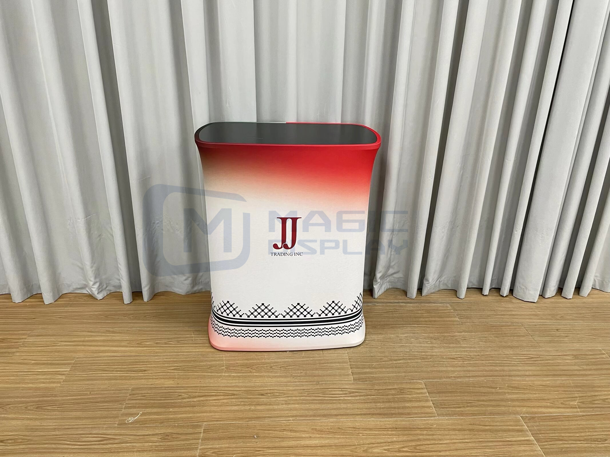 Polyester Exhibition Display Podiums Aluminum Trade Show Booth Podium