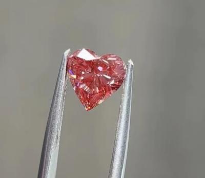 1.15ct Synthetic CVD Pink Heart Diamond Brilliant Cut Artificial Lab Grown