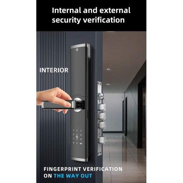 Yagu Double Side Intelligent Lock Tuya Wifi Smart Lock Door Fingerprint Password Smart Door Lock Smart Locks for Front Door