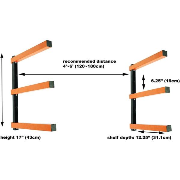 6-уровневая стойка для хранения древесины с порошковым покрытием для экономии места и организованного хранения древесины