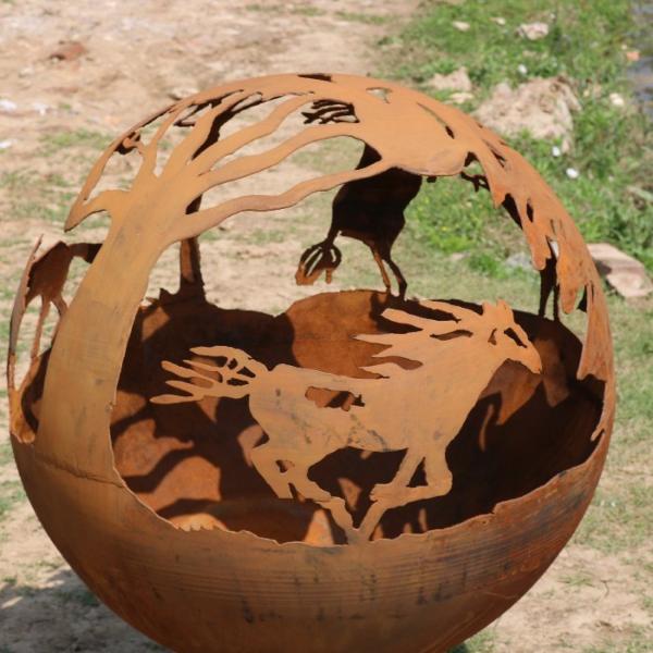 Fogo de aço externo 1000 mm ou Diâmetro personalizado Tipo de combustível de madeira