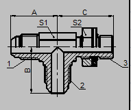Male Tee 37 Degree JIC Flare Hydraulic Hose Quick Connect Fittings Adapter