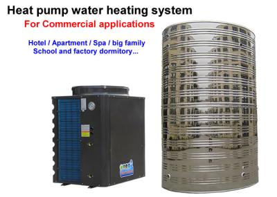 Safety Commercial Heat Pump Water Heater System Galvanized Sheet Housing Material