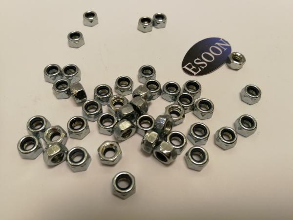 M8-1.25 DIN 985 Grade 10,Zinc plated Finish surface Nylon Insert Lock Nut,Carbon Steel,M3~M56 Size