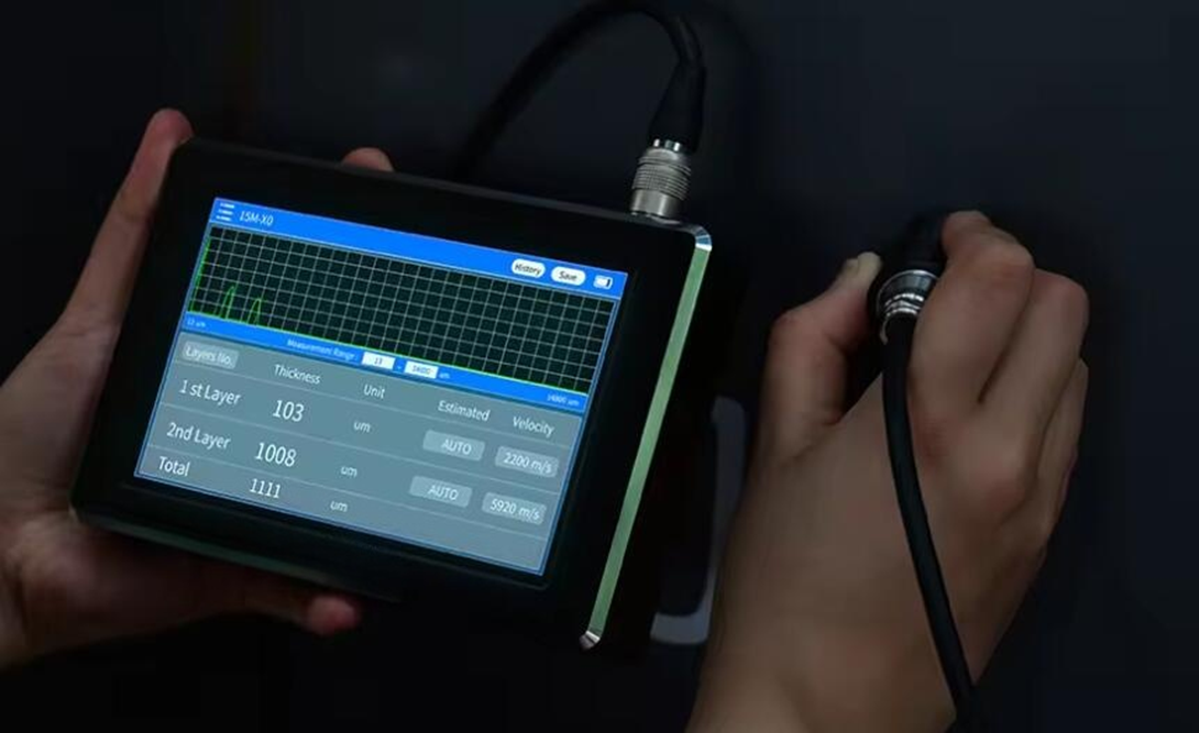 86216 Multilayer Ultrasonic Coating Thickness Gauge with Micron-Level Accuracy and High-Definition IPS Color Display