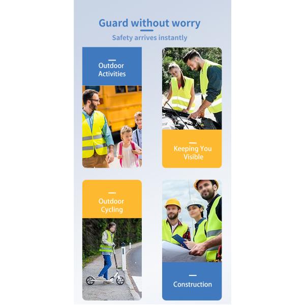 Outdoor Custom Reflective Safety Vest Coveralls Size L Green Reflective Jacket