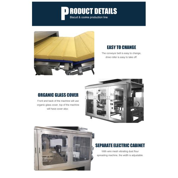 Puff Pastry / Biscuit Making Machine Floor Type Continuous Bakery Dough Sheeter With Conveyor Belt