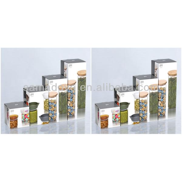 High Borosilicate Glass 2 Gallon Glass Canister Bamboo Lid Dried Fruit Coffee Storage