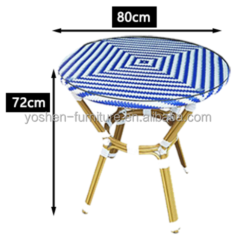 31inch Solid Rectangular  All-Weather Aluminum Outdoor Table with Geometric Leg Design for Hotel Resort