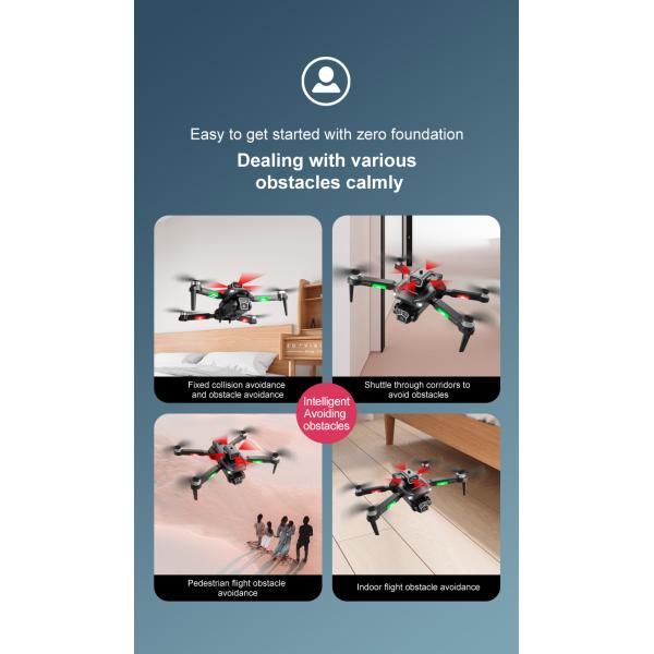 Beginners in Drones Category M1s Drone 4k HD Camera Obstacle Avoidance and Brushless Motor Maximum Flight Time 10-20min