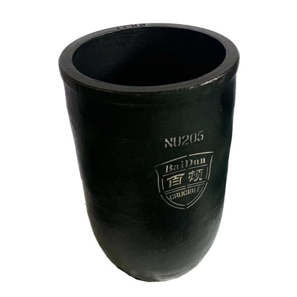 Circular Black High Temperature Resistance Crucible For Copper Melting