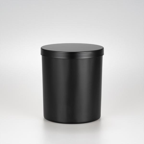 14oz Clear White Candle Jar With Metal Lid Iron Cylinder Type For Candle Making Home Decorating