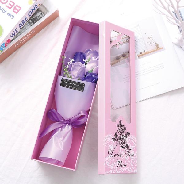 Fleur faite sur commande de papier de luxe imprimée en gros d'abonnement de logo de cartons d'expédition d'emballage de cadeau de fleur artificielle de carton
