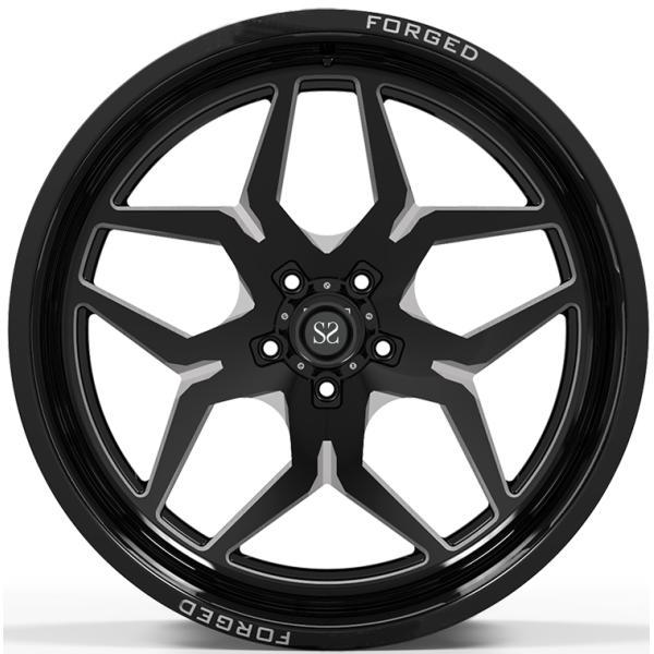 Off Road Rims 24x12 and 24x14 Gloss Black Deep Lip Customized 4x4 Wheels Rim