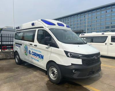 Carro branco da ambulância 4*2 ambulância do salvamento da emergência do hospital de 165 cavalos-força