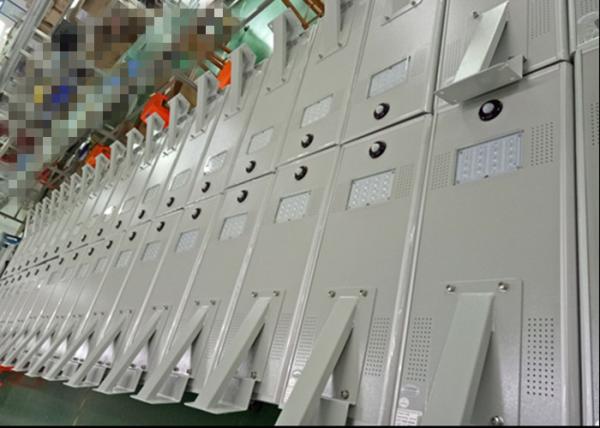 25 watts de luzes solares montadas Polo do diodo emissor de luz, luz exterior posta solar fixada na parede