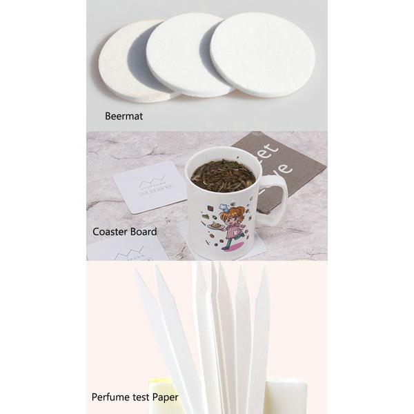 0.4mm 0.7mm Virgin Pulp Uncoated Cardboard Plain Absorbent Paper Sheet For Beermat