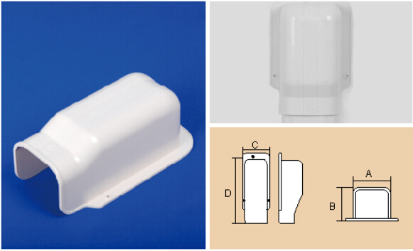 100mm White PVC Decorative Heating Pipe Cover White Color High Precision