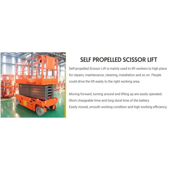CE ISO Certification Self Propelled Scissor Lift Price