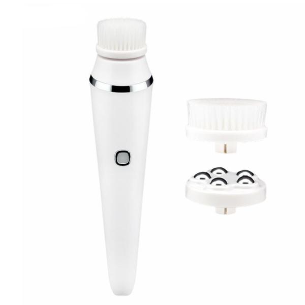 2 In 1 Facial Beauty Device Nylon Hair USB Electric Rotating Cleansing