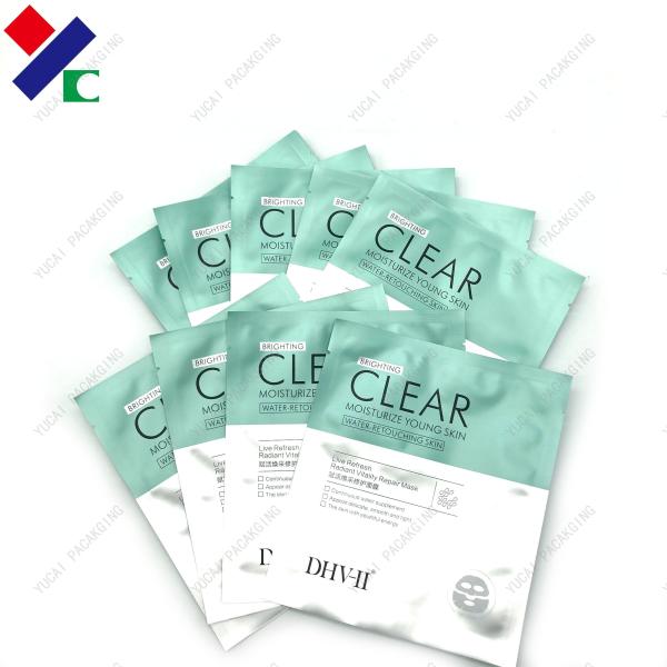 Beauty Makeup Hdpe Kraft Paper Three Side Seal Pouch Custom Printing With Logo