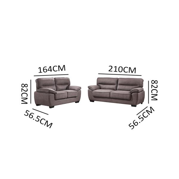 Nontoxic Fabric Home Furniture Sofas 210x56.5x82cm For Living Room