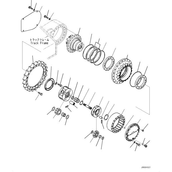 Эпицентр деятельности коробки передач перемещения экскаватора/эпицентр деятельности мотора перемещения КОМАТСУ ПК200-8 20И-27-42520