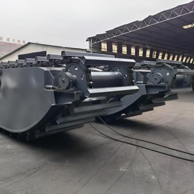 Amphibious Excavator Additional Pontoons Hydraulic Spuds Deep Water Up To 3M